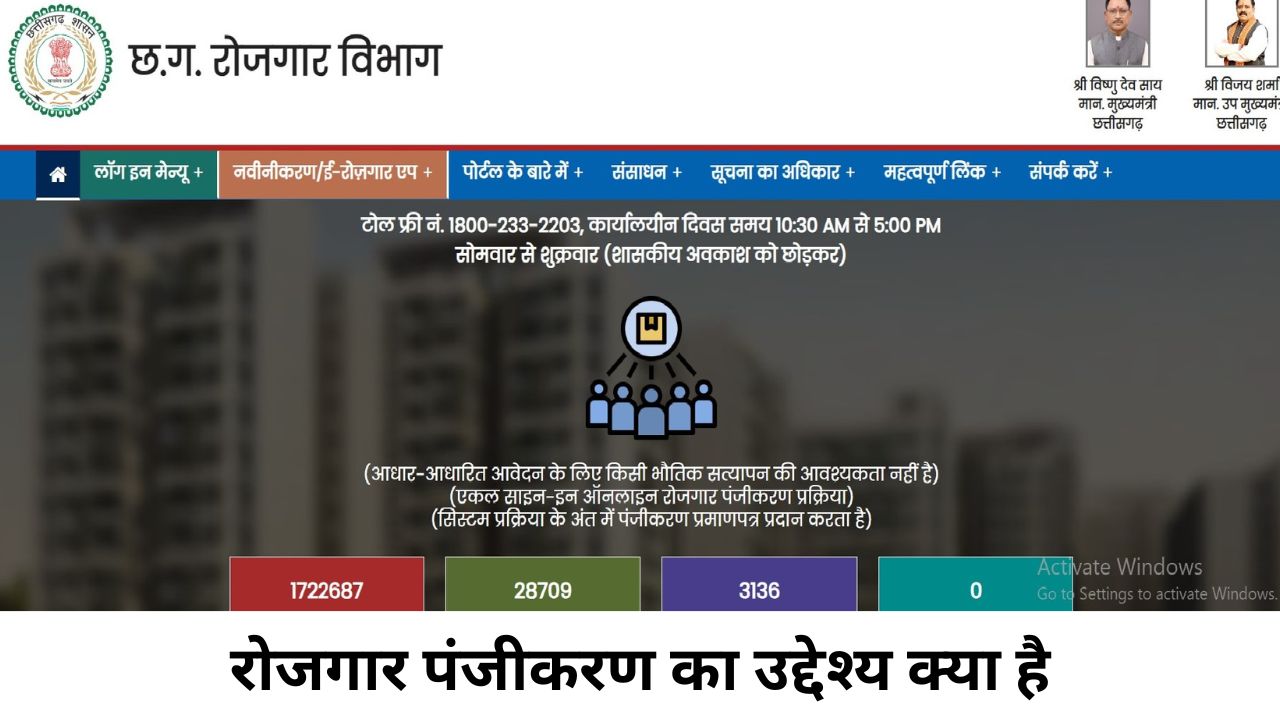 CG Rojgar Panjiyan ka uddeshya kya hai