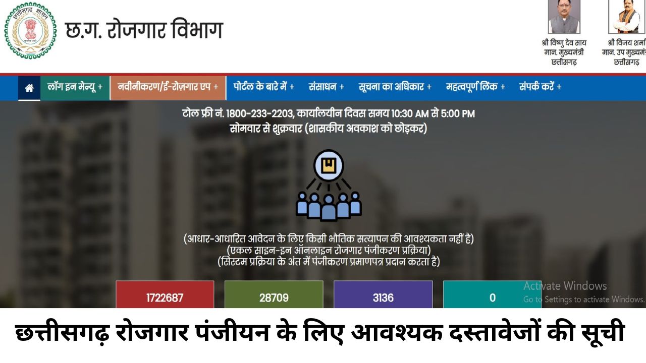 CG Rojgar Panjiyan ke liye document