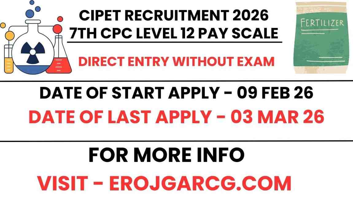 CIPET Recruitment 2026
