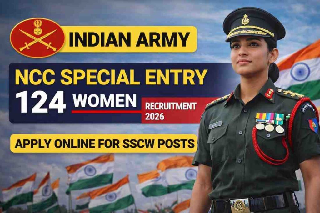Indian Army NCC Special Entry 124 Women Recruitment 2026
