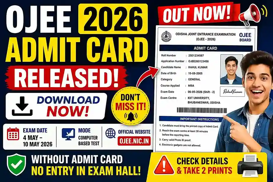 OJEE Admit Card 2026